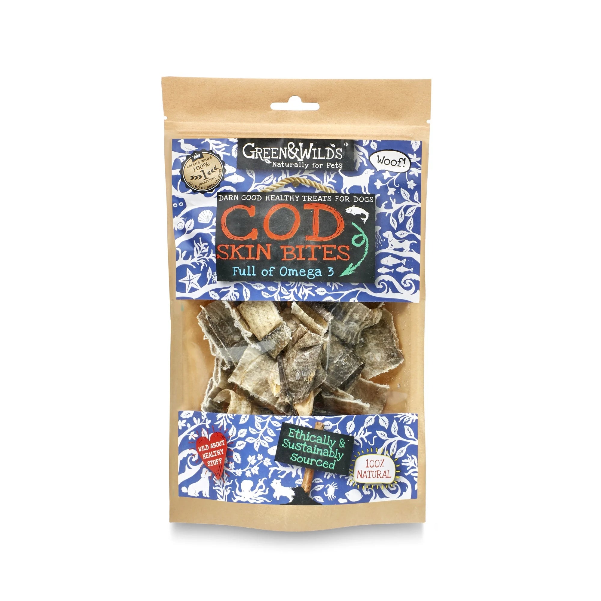 Green & Wild's cod skin dog treats