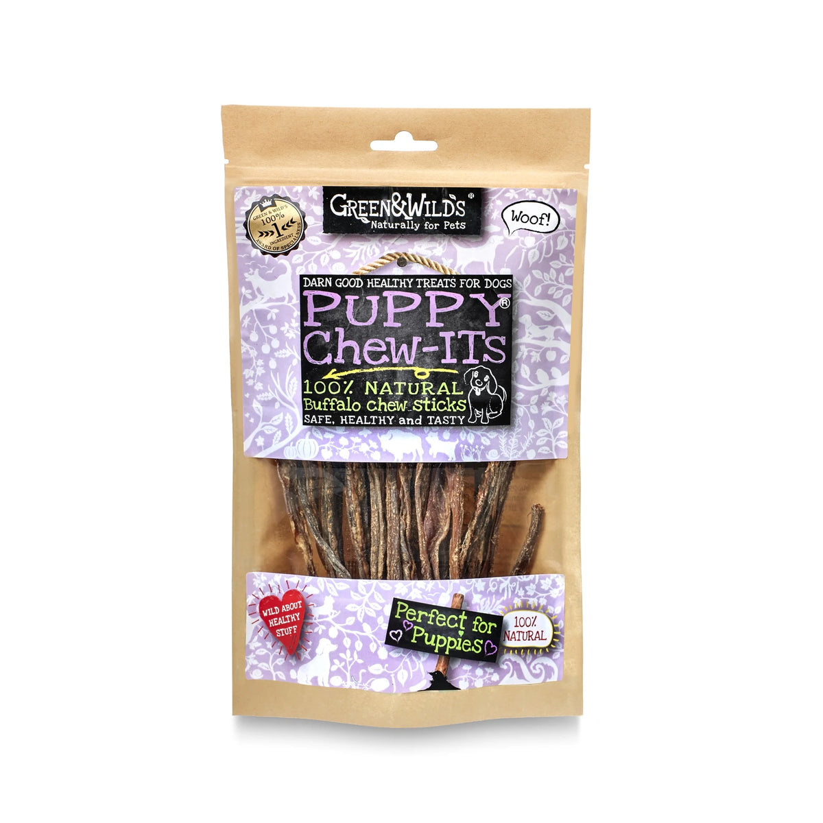 Green &amp; Wild&#39;s Buffalo Puppy Chews