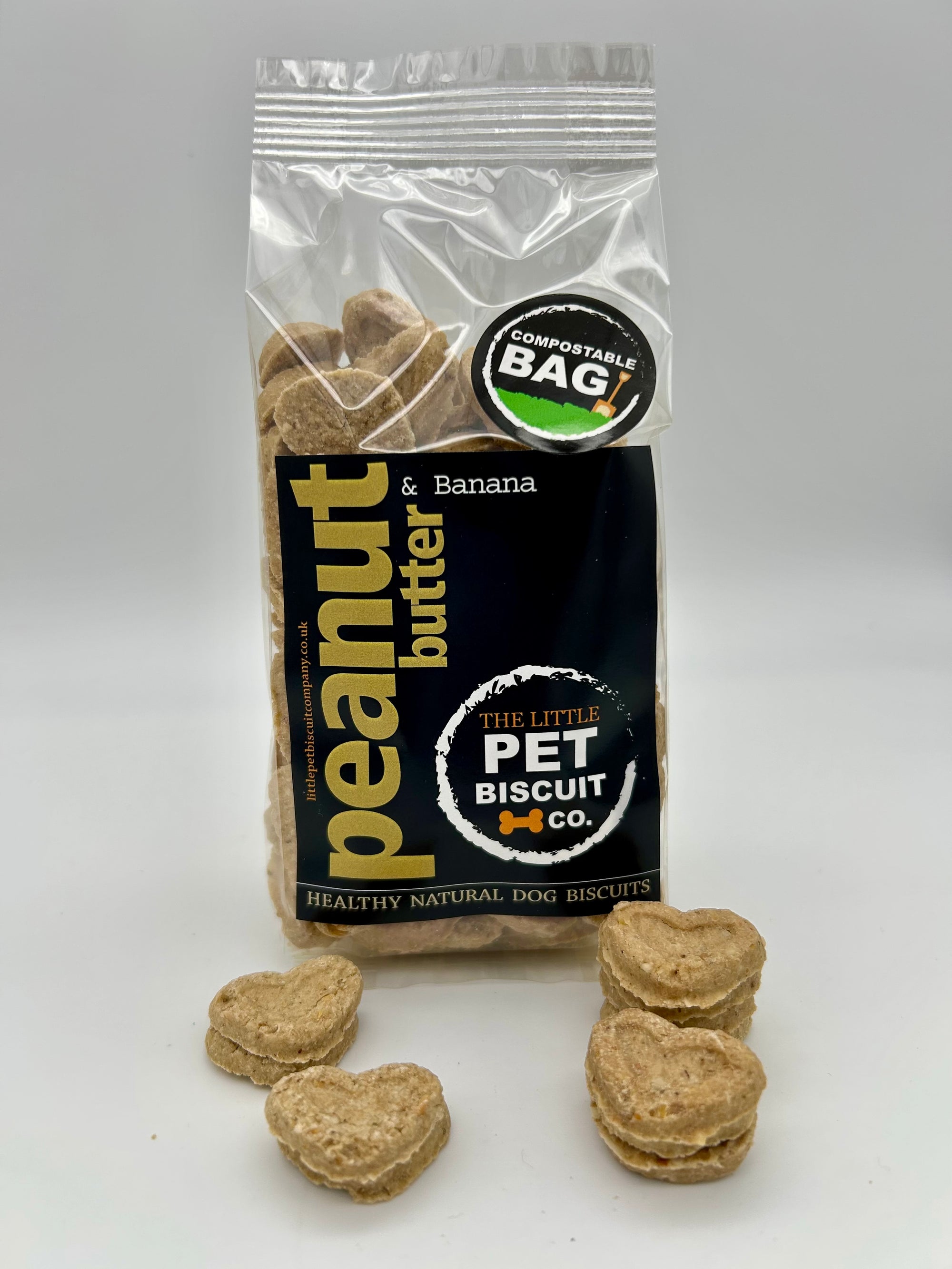 Peanut Butter & Banana natural healthy dog biscuits