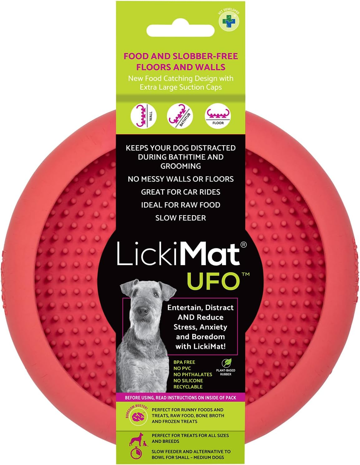 Lickimat UFO Distractor Enrichment & Slow Feeder for dogs