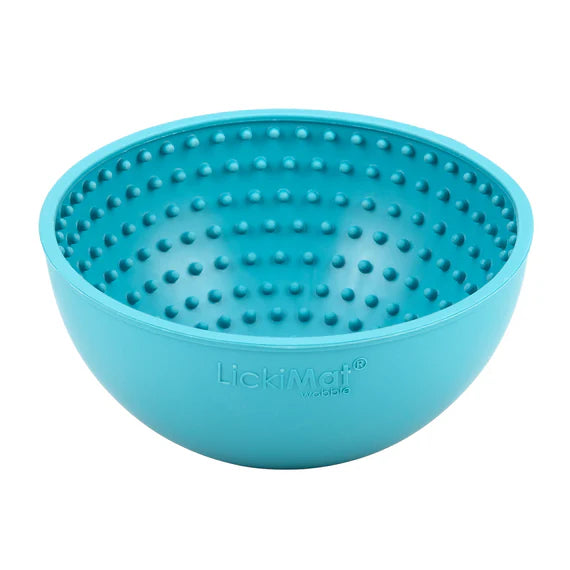 Lickimat Wobble enrichment slow feeder bowl boredom buster for dogs