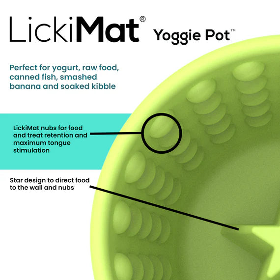 Lickimat Yoggie Pot boredom buster for dogs