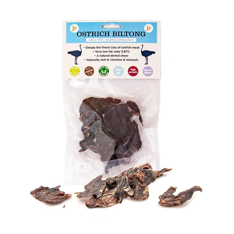 Ostrich Biltong - low fat dog chew treat