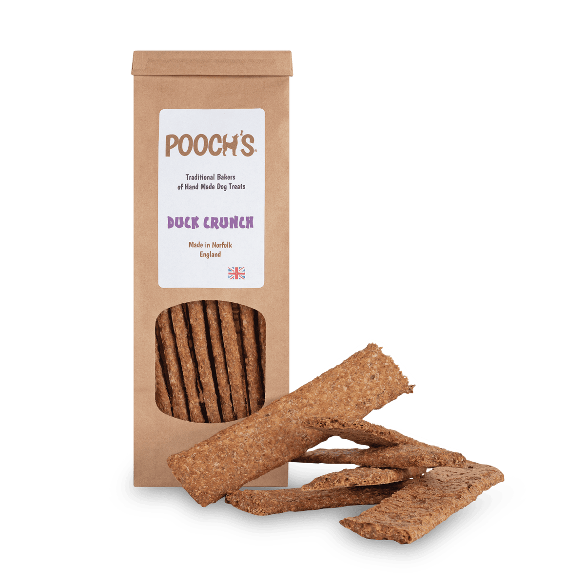 Pooch&#39;s Duck Crunch dog biscuits