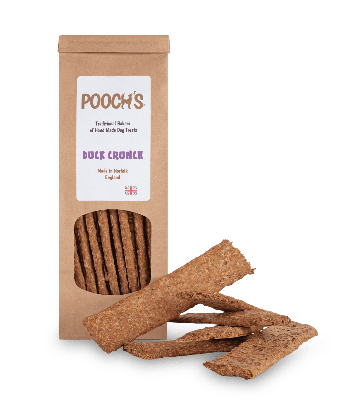 Pooch's Duck Crunch dog biscuits