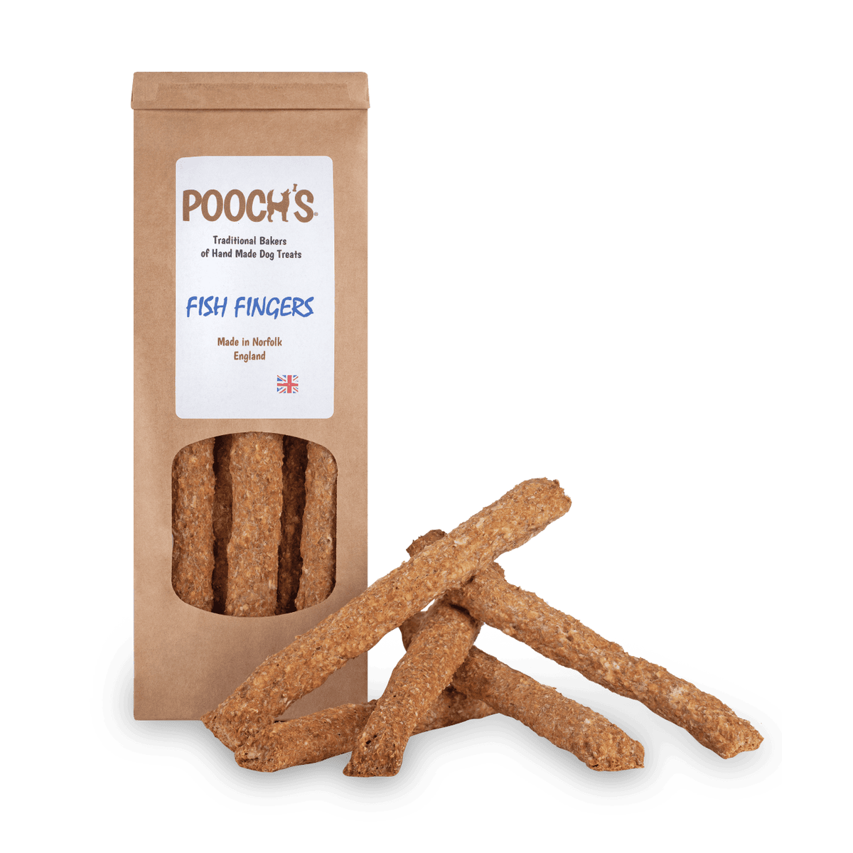 Pooch&#39;s Fish Fingers low fat dog biscuits