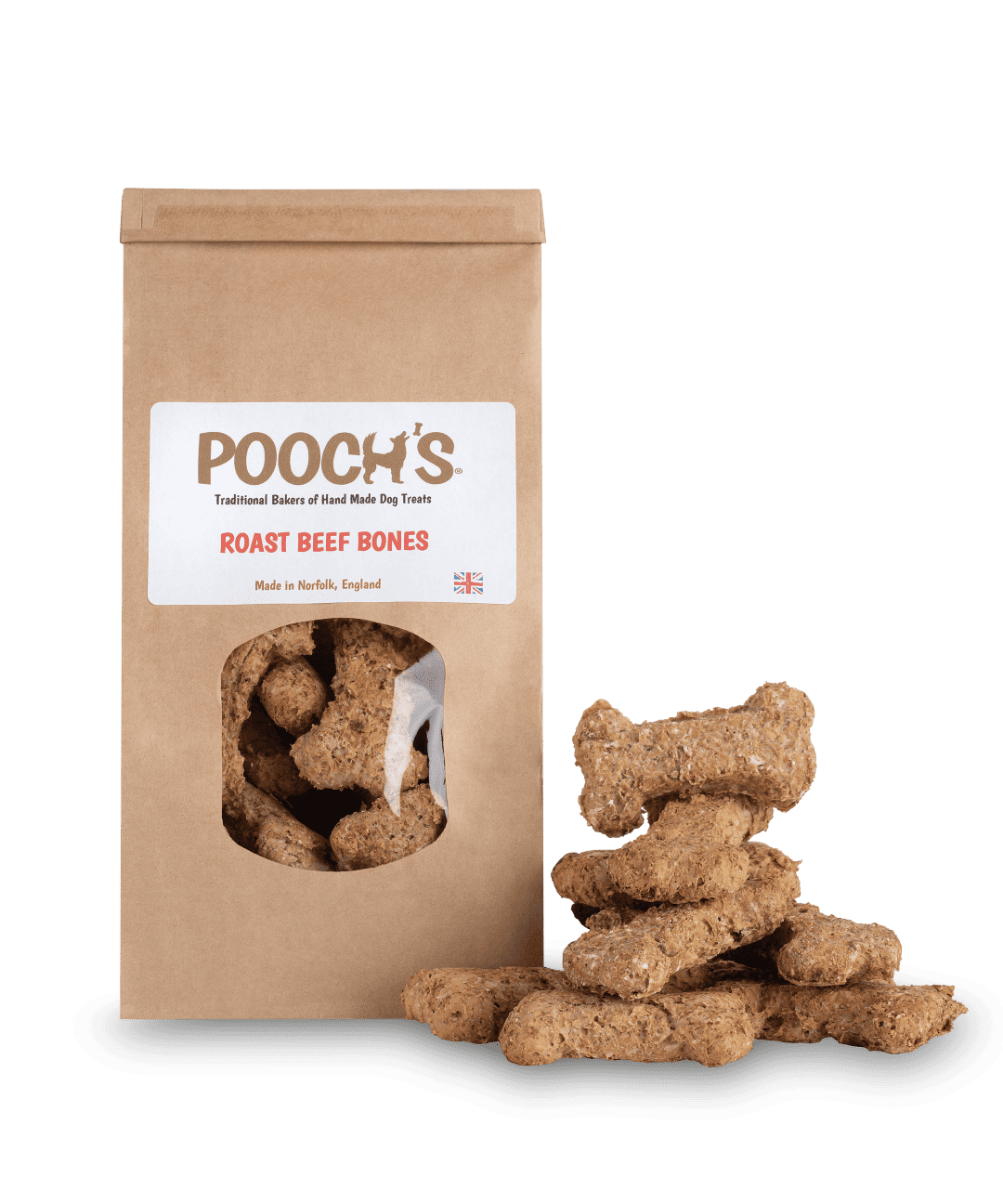 Pooch&#39;s Roast Beef Bones low fat dog biscuits