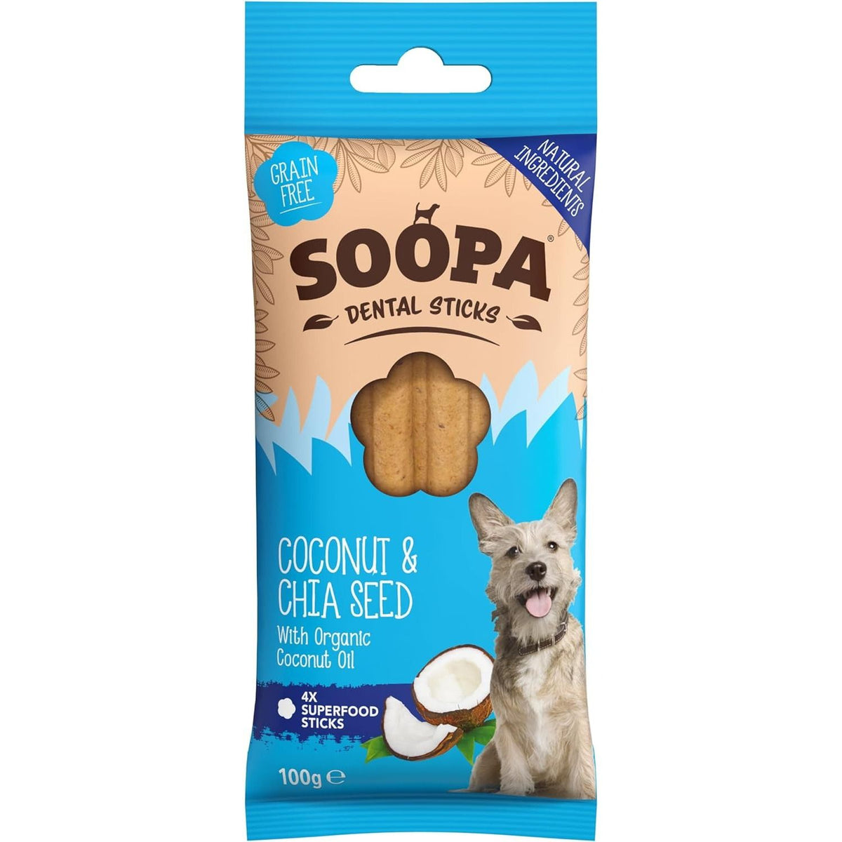 Soopa Coconut &amp; Chia Seed dental sticks