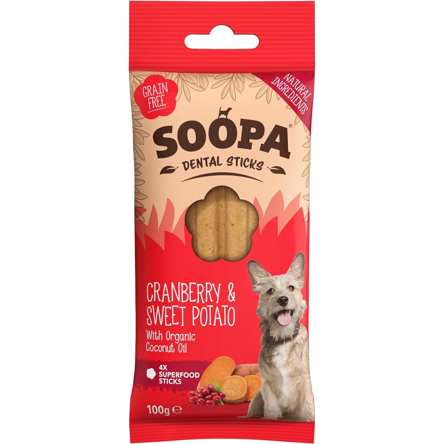 Soopa Cranberry & Sweet Potato dental sticks