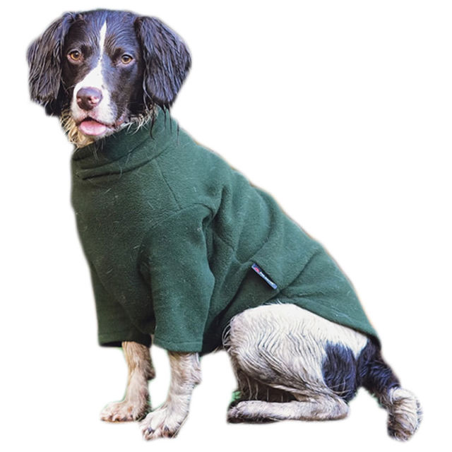 HOTTERdog fleece dog jumper in forest green