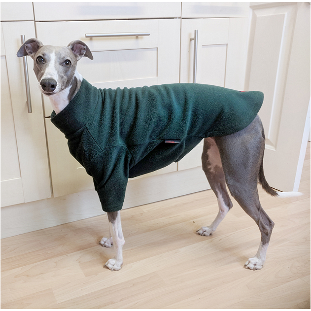 HOTTERdog fleece dog jumper in forest green