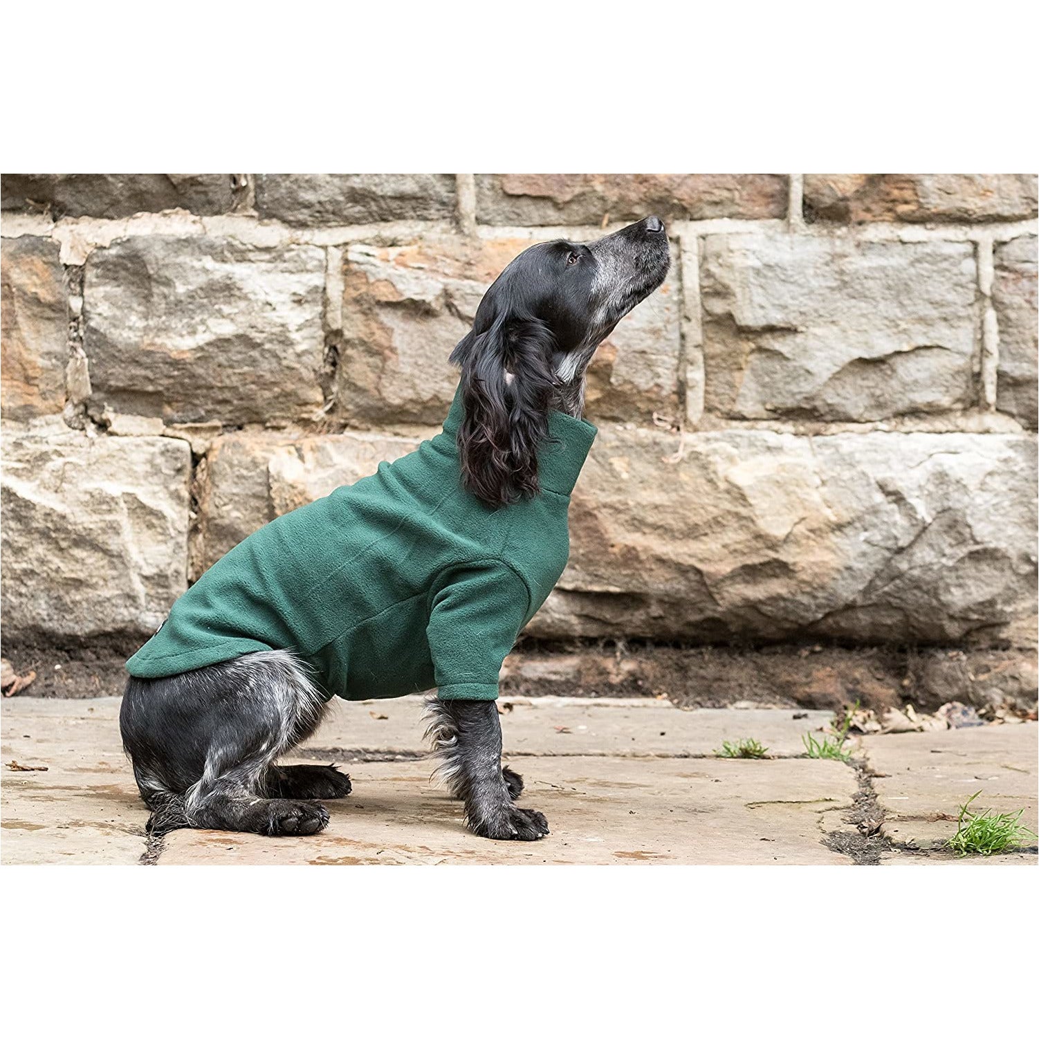 HOTTERdog fleece dog jumper in forest green