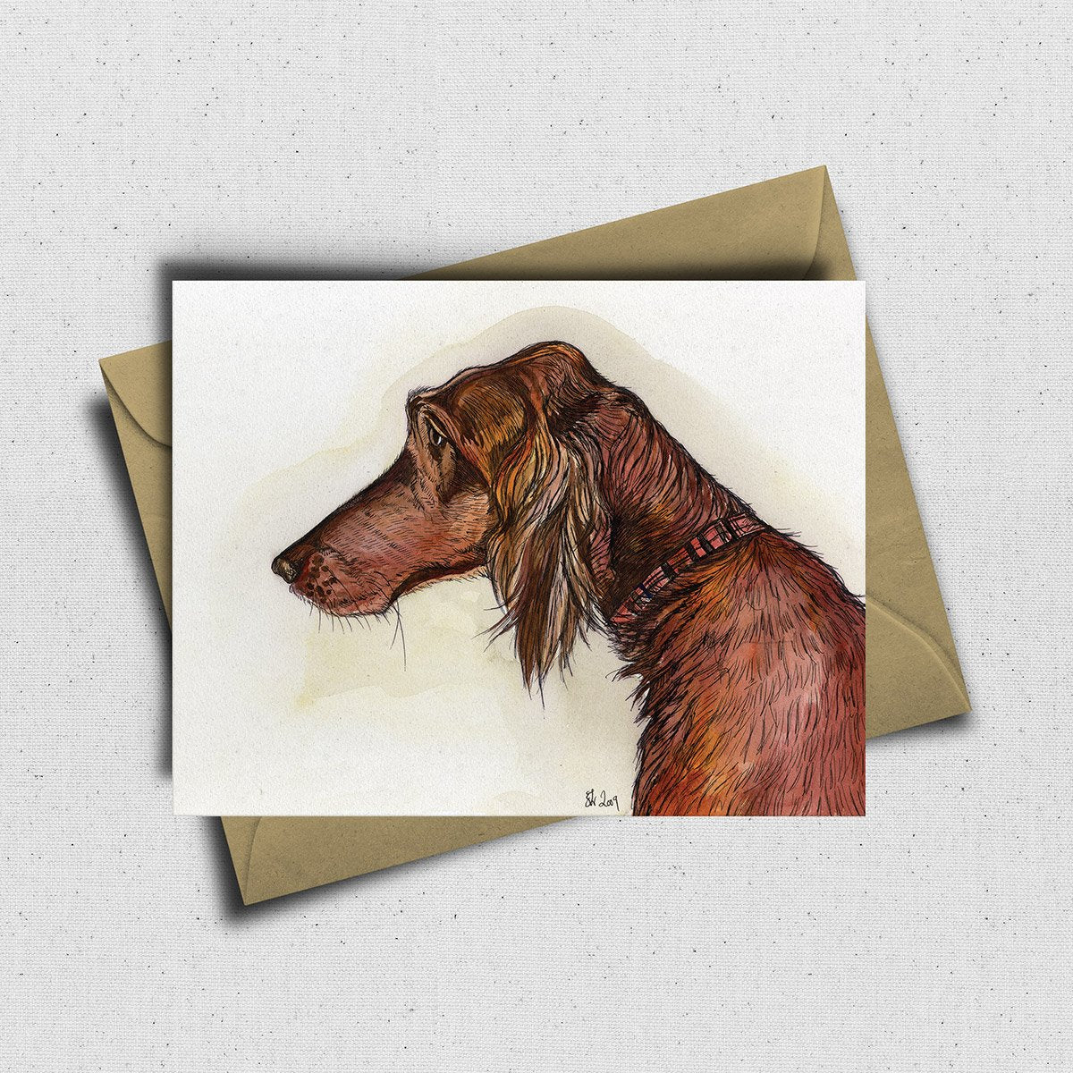 dog themed greeting card