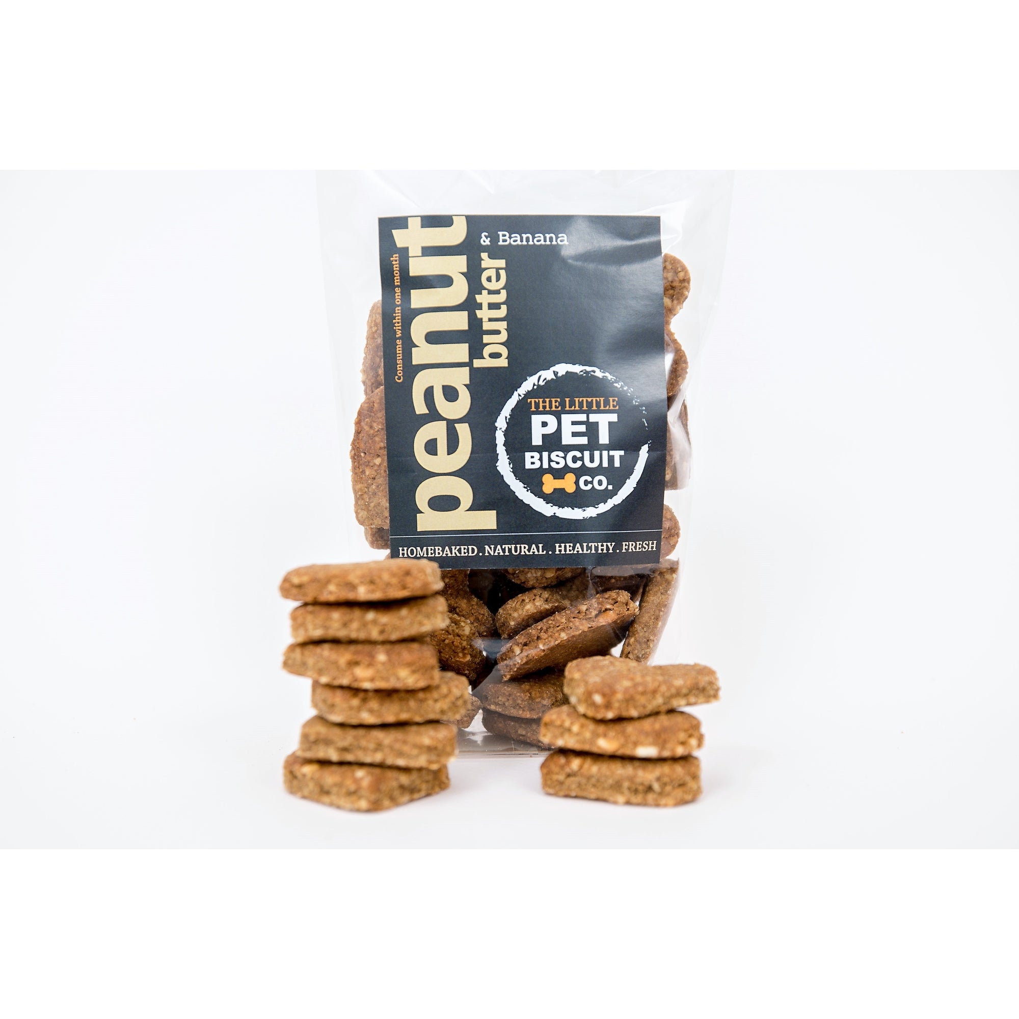 Peanut Butter & Banana natural dog biscuits