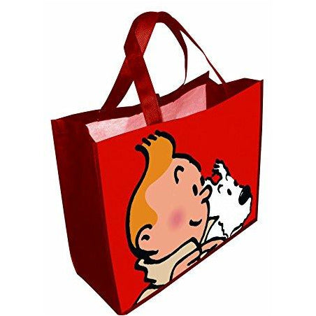 Large Tintin and Snowy shopping bag