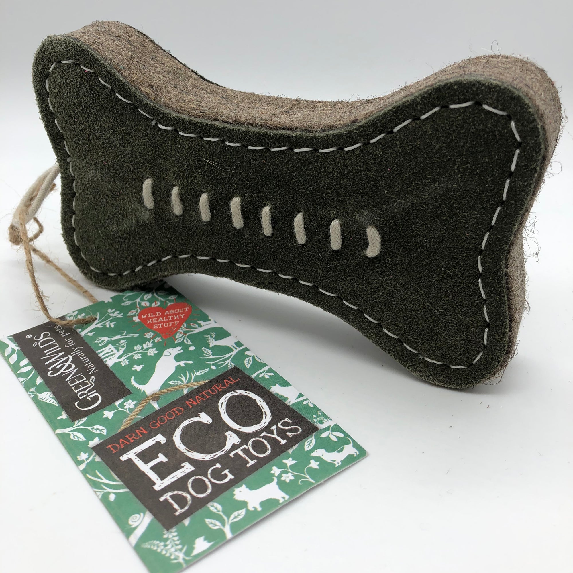 Green bone eco friendly dog toy